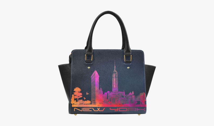 New York City Skyline 4 Classic Shoulder Handbag - Interestprint Flower Watercolors Classic Women Top, transparent png