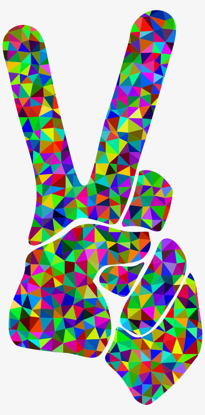 This Free Icons Png Design Of Low Poly Prismatic Peace, transparent png