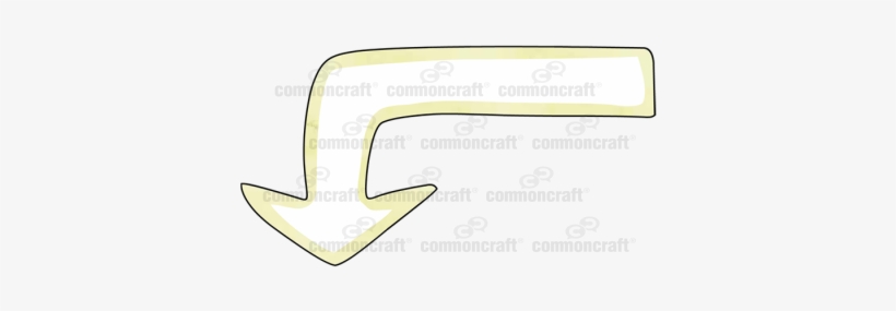 Arrow Turn With Long Tail - Marking Tools, transparent png