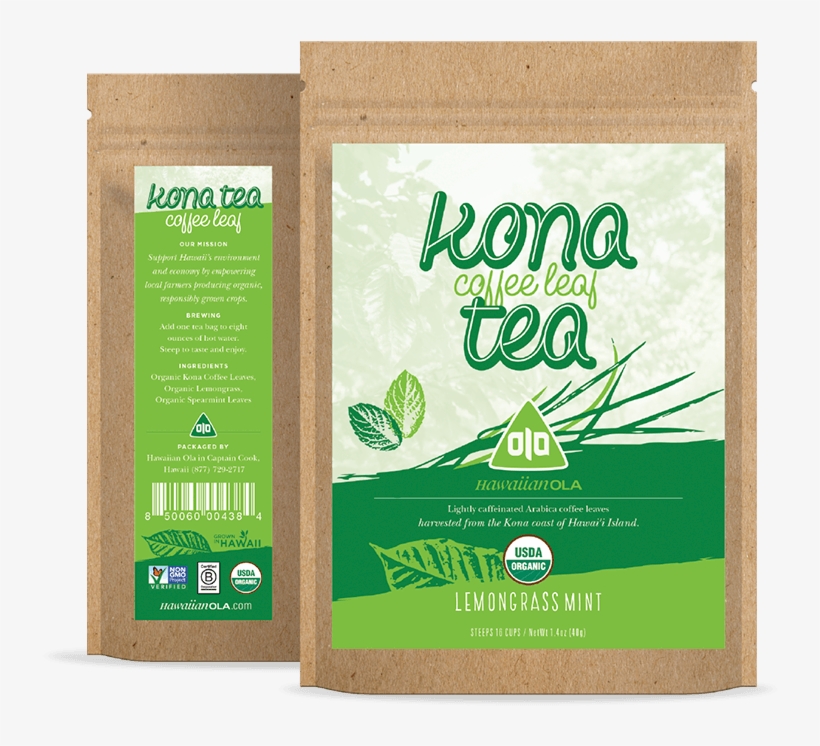 Kona Coffee Leaf Tea Lemongrass Mint Loose Leaf, transparent png