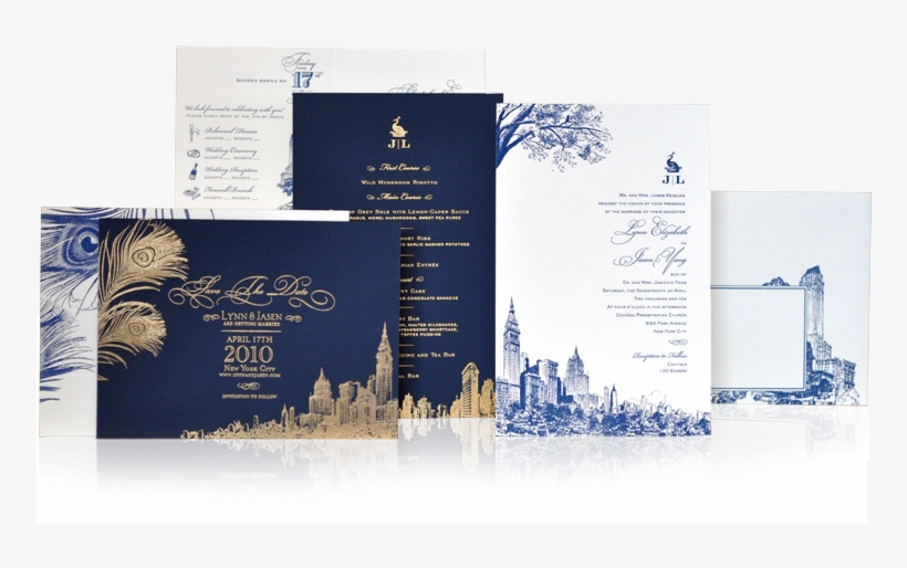 New York City Luxury Wedding Invitation Suite - Wedding Invitation With City, transparent png