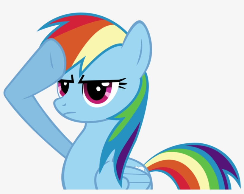 Fanmade Rainbow Dash Salute - Rainbow Dash Salute, transparent png
