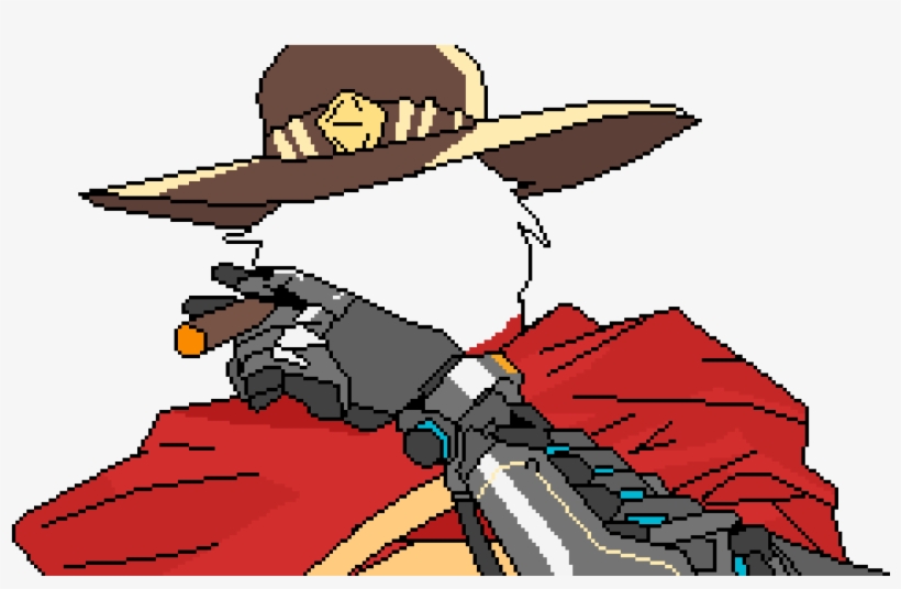 Mccree Draw Ur Faceon Him - Drawing, transparent png