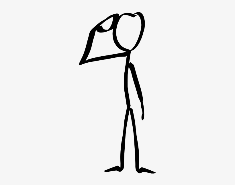 Stickyman Military Salute Clipart Png, transparent png