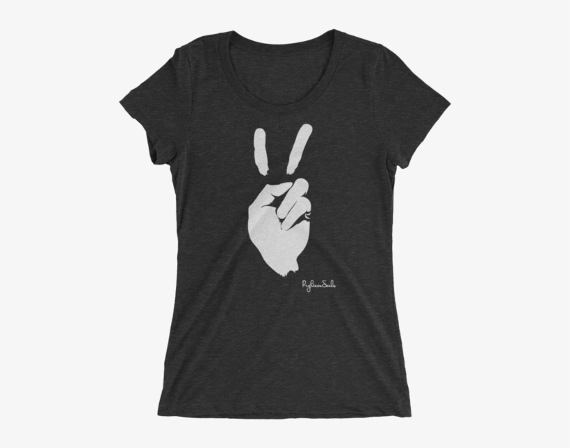 Women's Peace Finger - Oregon Watercolor Flower Home State Tee Womens Short, transparent png