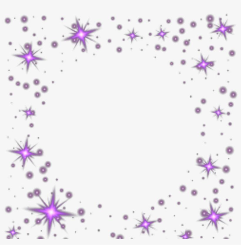 Ftestickers Frame Glitter Sparkle Purple - Motif, transparent png