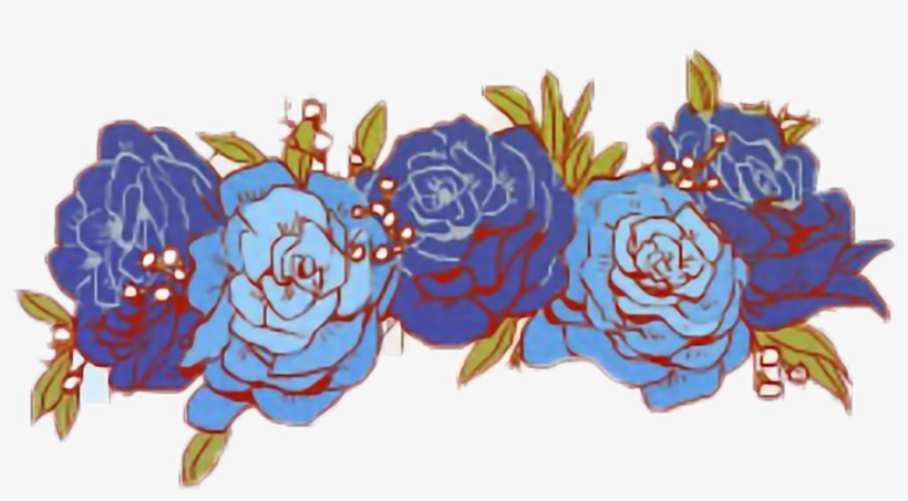 Flowercrown Flower Tumblr Blue Flower Crown Flowercrown - Yuri With A Flower Crown, transparent png