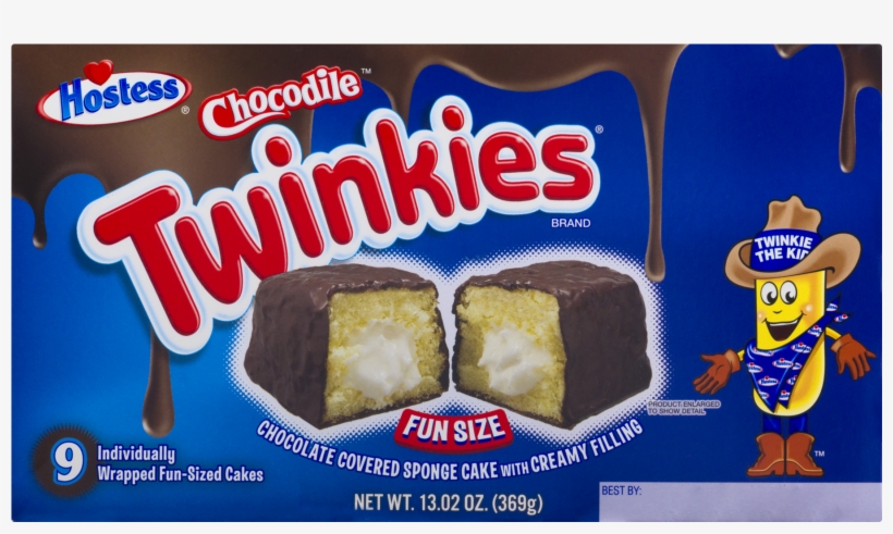 Hostess Chocodile Twinkies Fun Size Snack Cakes, 9 - Chocodile Twinkies - 8 Count, transparent png