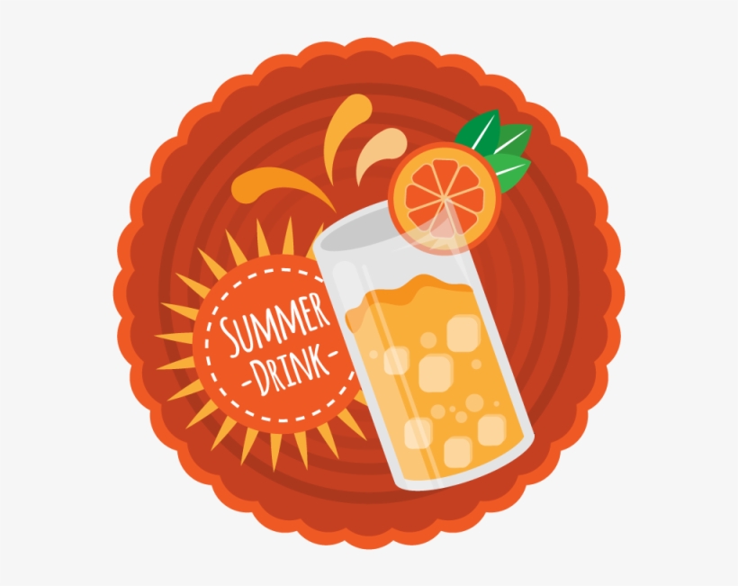 Etiqueta Naranja Bebida De Verano - Drink, transparent png