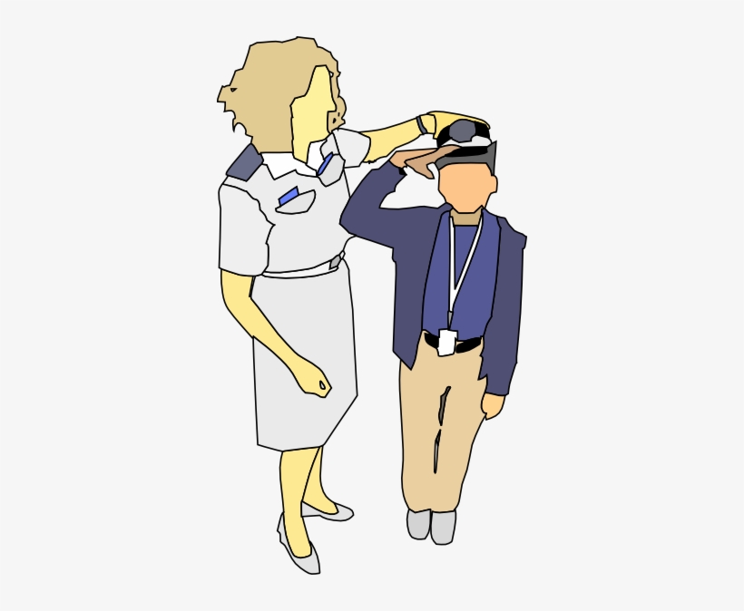 Free Vector Teaching How To Salute Clip Art - Clip Art, transparent png