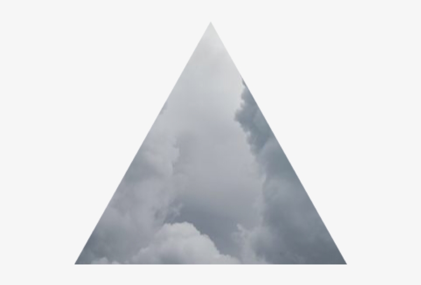 Ftestickers Triangle Cloud Mysterious Geometric Shape - Triangle, transparent png