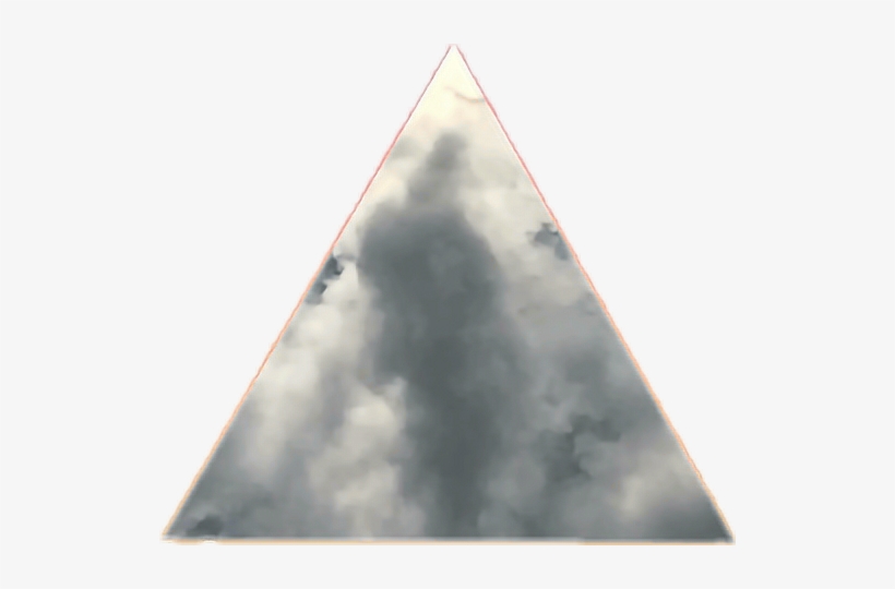 Tumblr Cloud Sky Triangle Shape Where's My Mind👀☁ - Triangle, transparent png