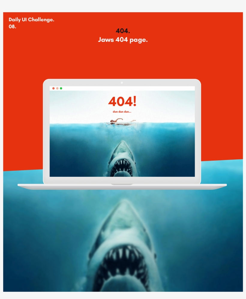 Jaws 404 Page - Custom Fashion Folding Umbrella Scary Shark Ocean Umbrella, transparent png