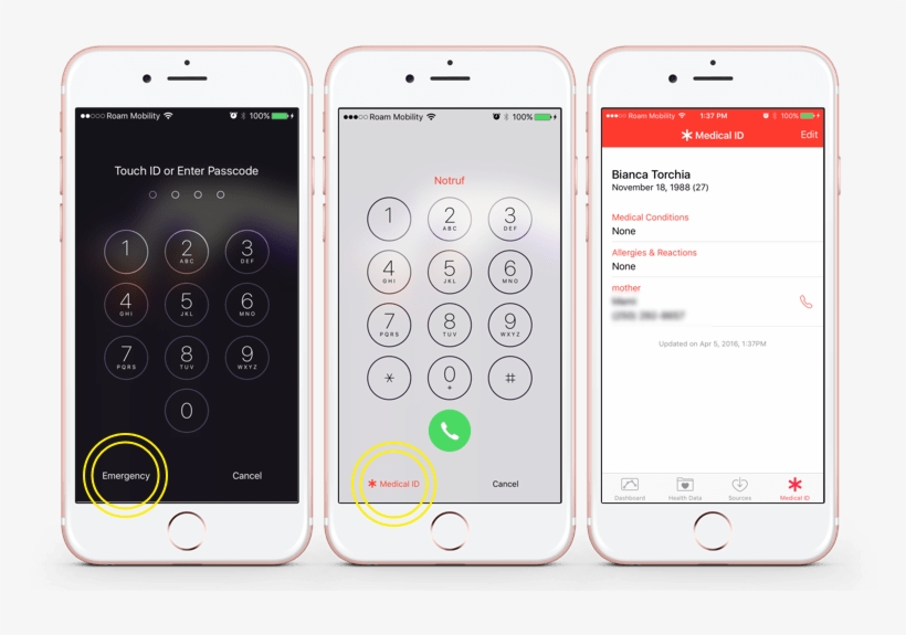 How To Find A Medical Id On A Locked Phone - Iphone, transparent png