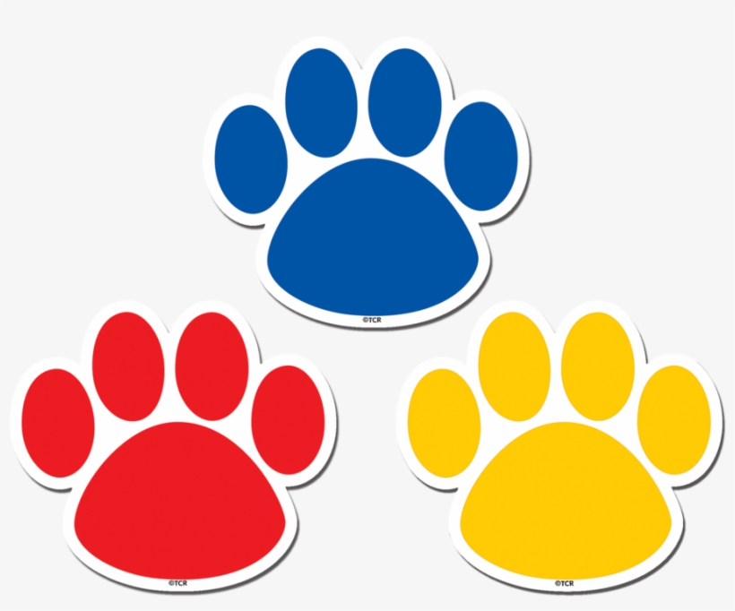 Tcr77207 Colorful Paw Prints Magnetic Accents Image - Colorful Paw Prints, transparent png