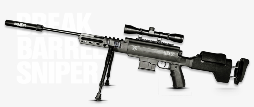 Black Ops Break Barrel Sniper Air Rifle - Black Ops Pellet Rifle, transparent png