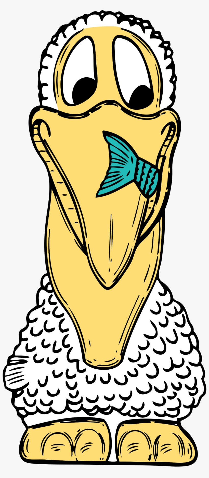 Big Image - Custom Pelican Cartoon Shower Curtain, transparent png