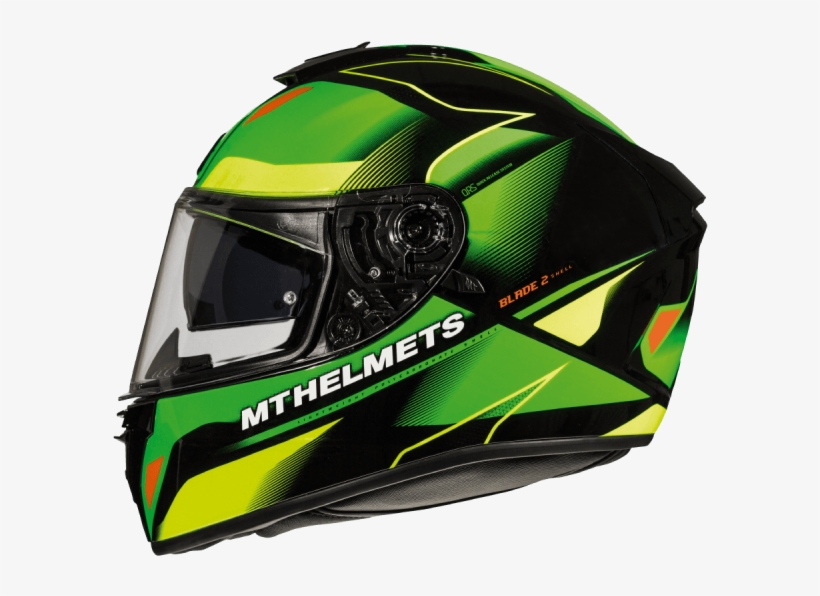Casco Integral Mt Blade 2 Sv Fugue G3 Verde Flúor Brillo - Helmet, transparent png