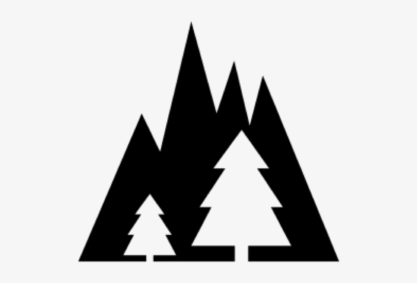 Mountain Icon Black Background, transparent png