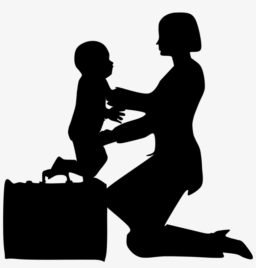 Working - Working Mother Silhouette Png, transparent png