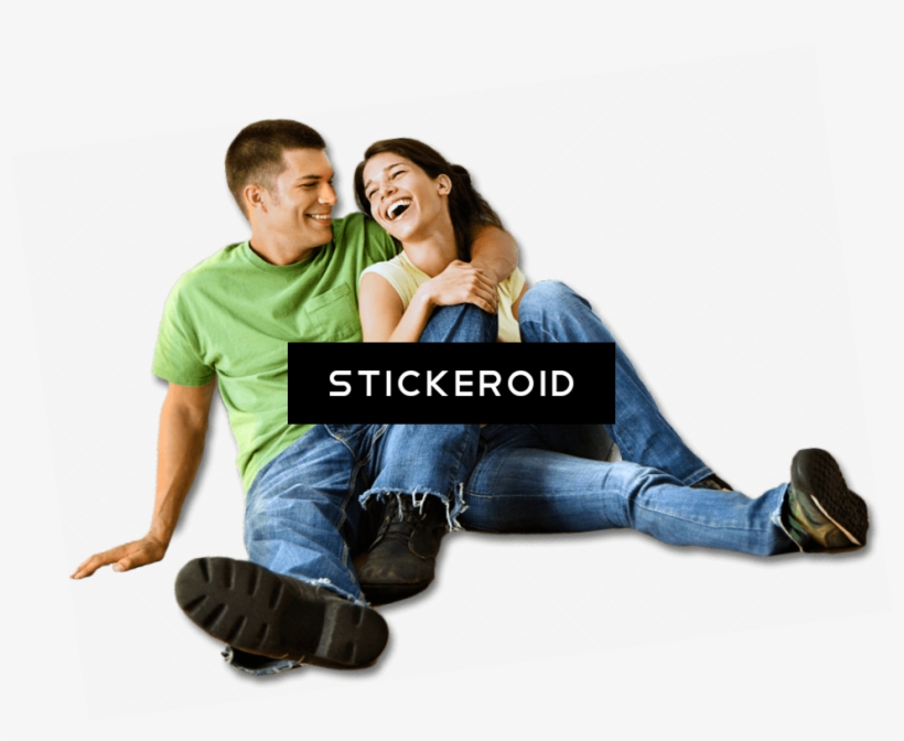 Couple Sitting - Couple Sitting Png, transparent png