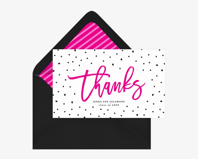 Confetti On Fleek Thank You Note - Quotes Bible, transparent png