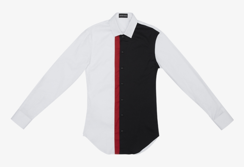Emporio Armani Slim Fit Shirt - Long-sleeved T-shirt, transparent png
