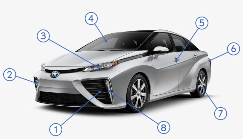 The Unique Front Face Design Underscores The Vehicle's - Toyota Mirai 2019, transparent png