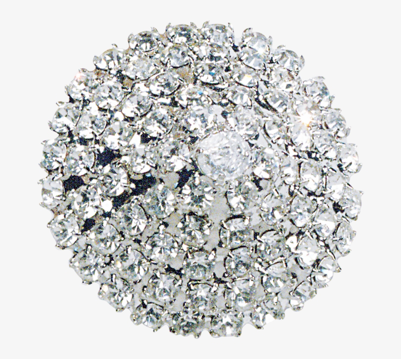 Glass Button With Metal Base - Diamond, transparent png