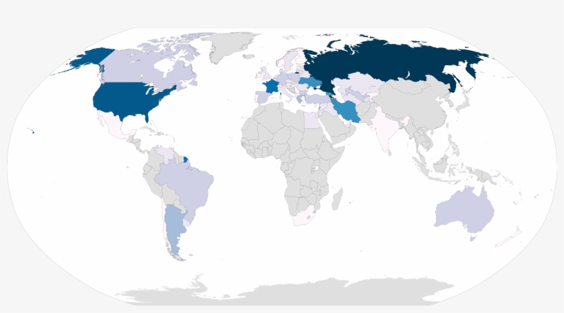 Gradient Map - Un Security Council Members On Map, transparent png