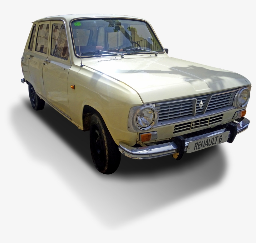 Car, Old, Renault, Renault 6, 60's, 70's, Vintage - Car, transparent png