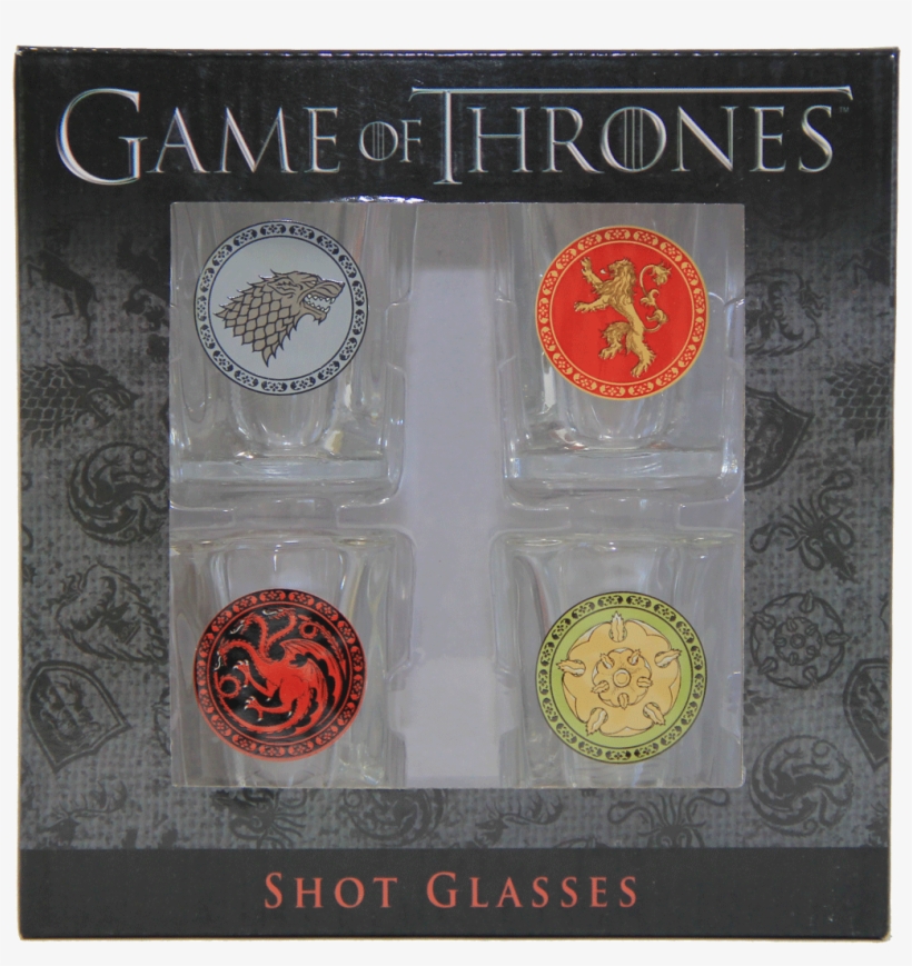 Game Of Thrones House Sigil Shot Glass Set - Game Of Thrones / O.s.t. Vinyl Record, transparent png