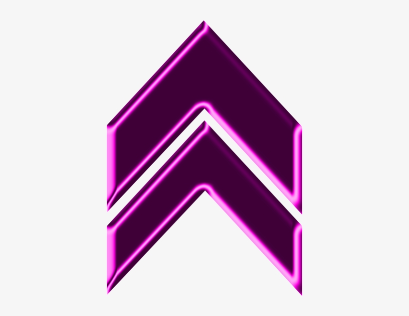 Double Arrow Magenta Neon Up - Graphic Design, transparent png