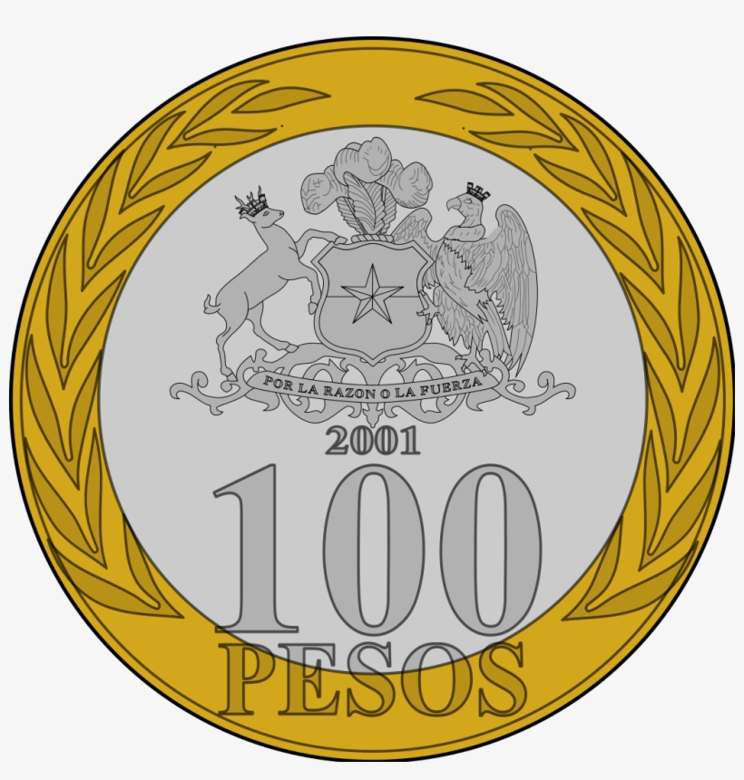 Clp 100 - Moedas De Paises Da America Do Sul, transparent png