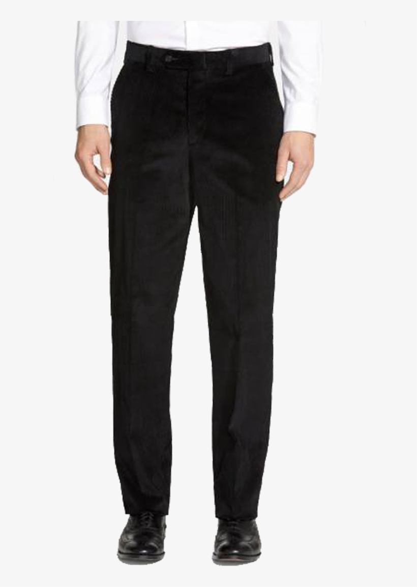 Black - Men Black Slacks Pant, transparent png