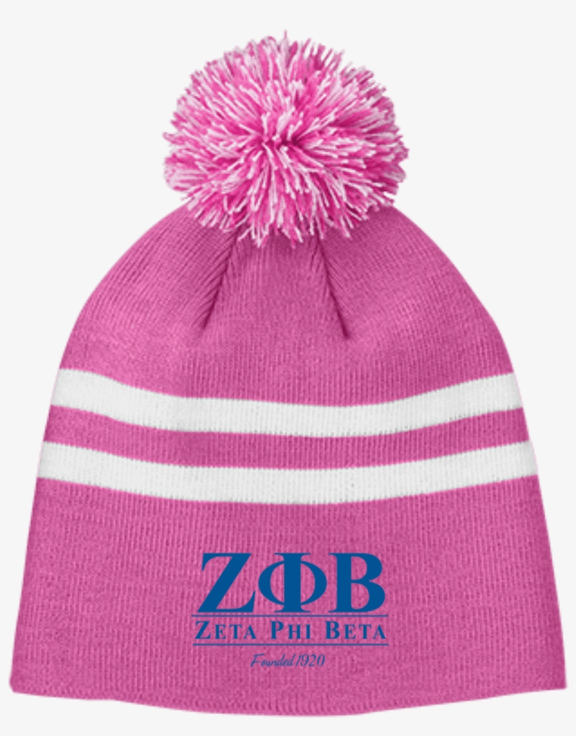 Zeta Phi Beta Team 365 Striped Pom Beanie - Lol No One Likes You Tt122 Team 365 Striped Pom Beanie, transparent png