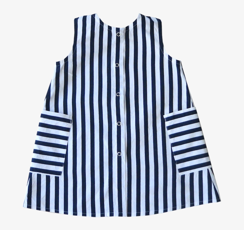 Swell & Solis Nautical Blue Stripe Promenade A-line - T-shirt, transparent png