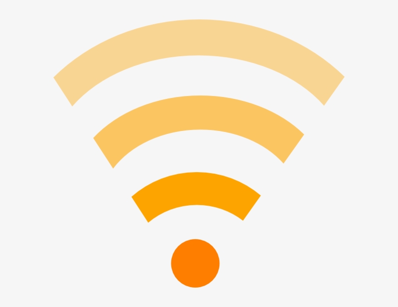 Orange Wifi Link Clip Art - Orange Wifi, transparent png