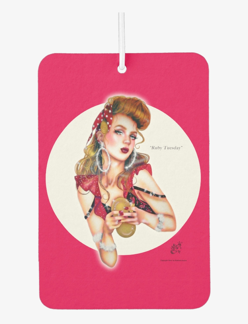 Ruby Tuesday By Elizabeth Austin Air Freshener - Karminroter Dienstag Durch Gruß-karte Elizabeth Grußkarte, transparent png