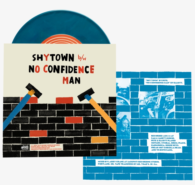 New Cover Art For Vinyl Reissues - Elliott Smith And Pete Krebs - Shytown/no Confidence, transparent png