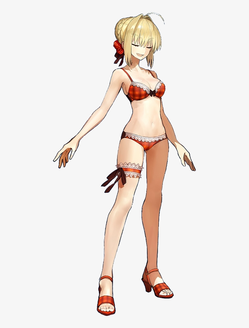 Nero's Rose Vacation - Fate Extella Nero Swimsuit, transparent png