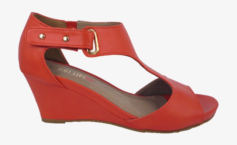 Piccolo Wedge In Black, Coral And Camel Just $59 By - Sandal, transparent png