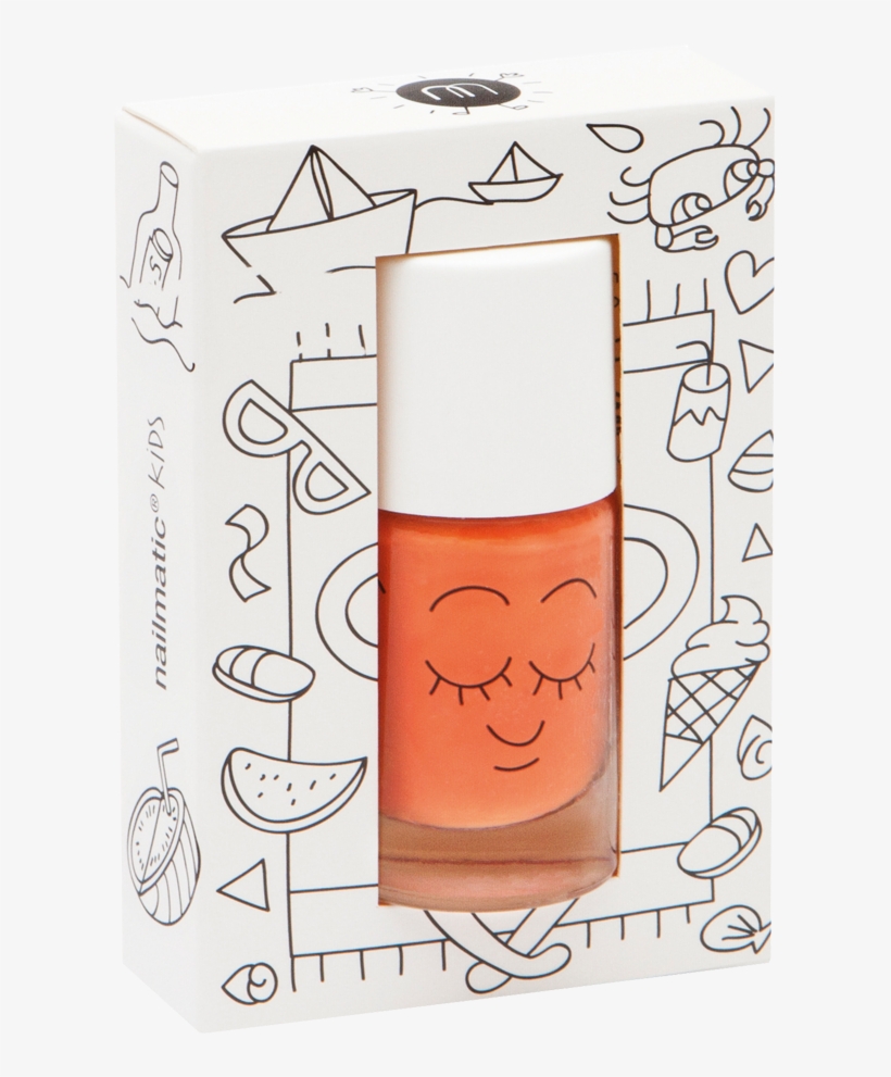 Nailmatic Wash Off Nail Varnish - Orange Dori Nail Varnish - Nailmatic Kids, transparent png