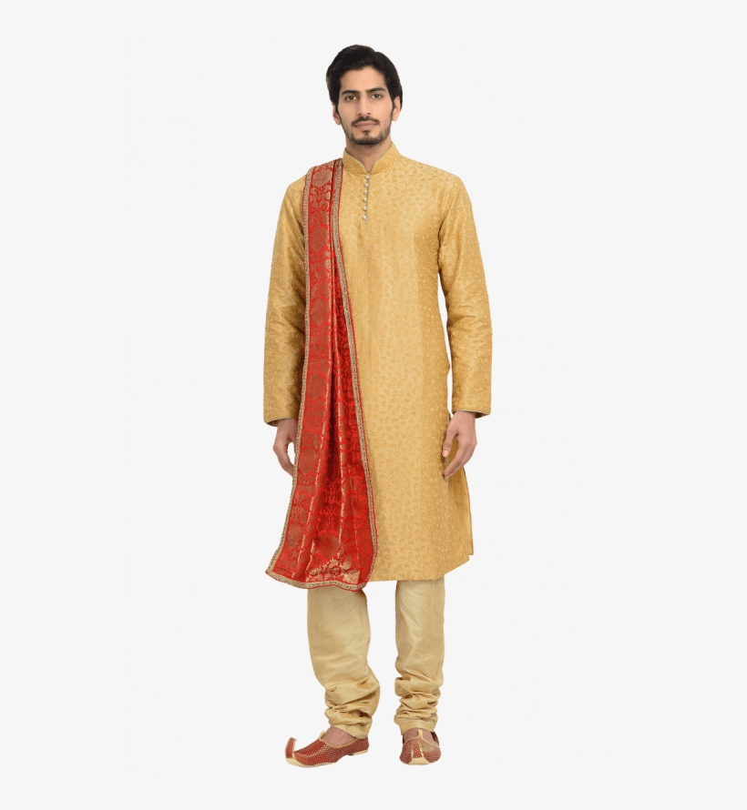 Brown Dori Embroidered Kurta Ethnic Men's Kurta For - Embroidery, transparent png
