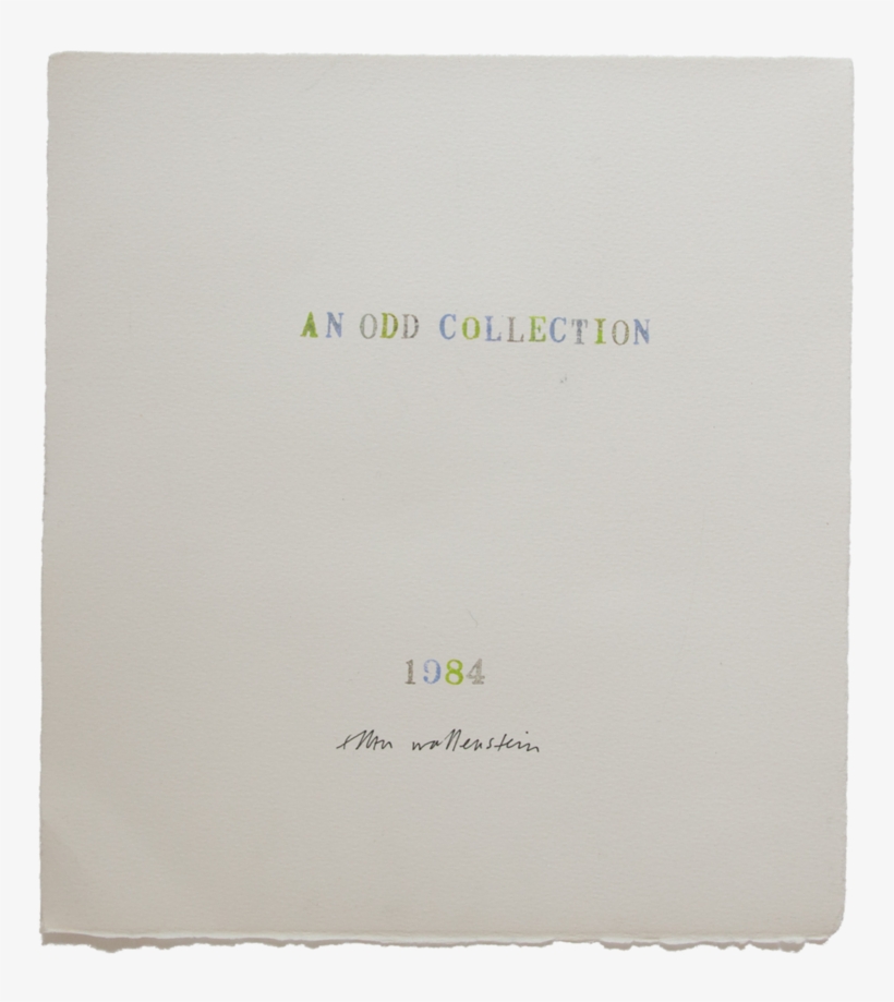 0002 24 An Odd Collection 1984 Title Page Copy - Paper, transparent png