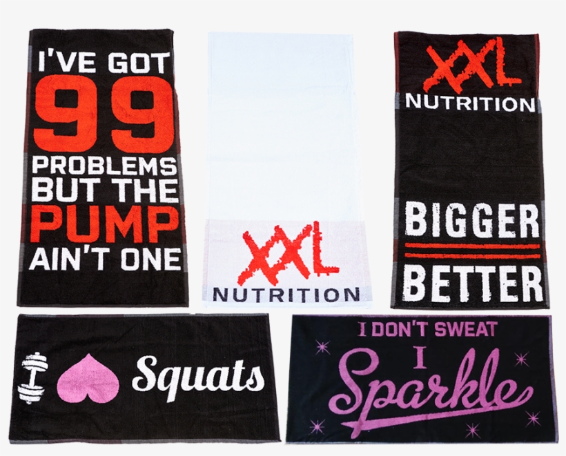 Prints - Xxl Nutrition Gym Handtuch I Love Squats, transparent png