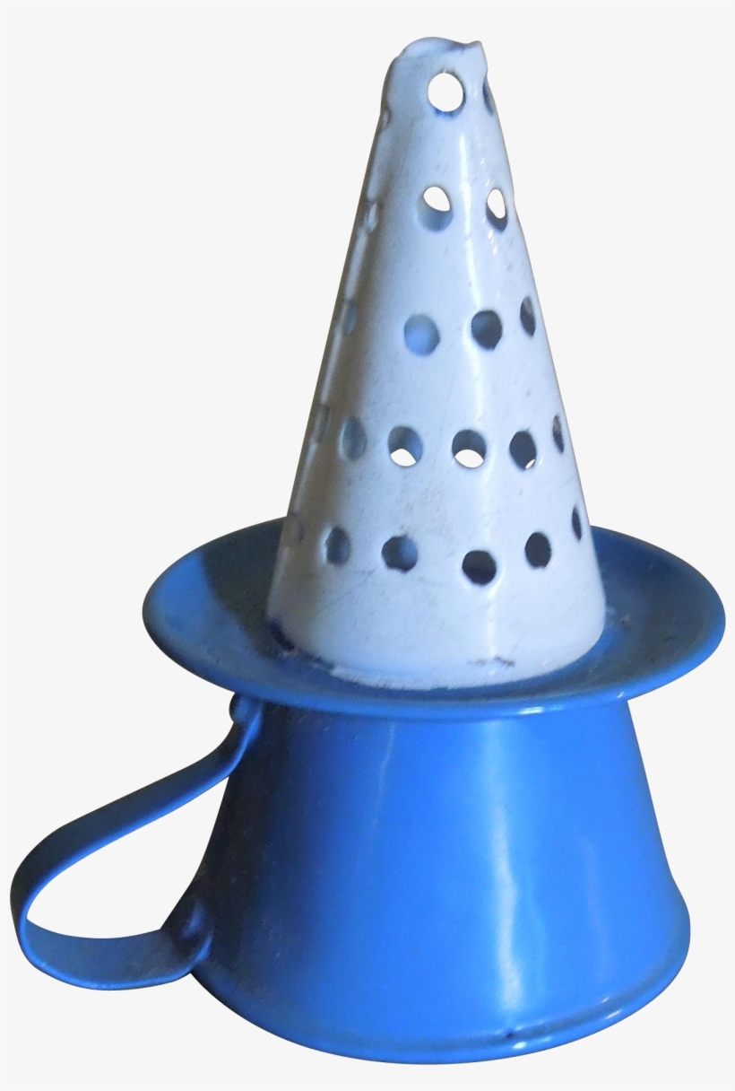 Very Rare Antique Miniature Graniteware Enamel Dollhouse - Sieve, transparent png