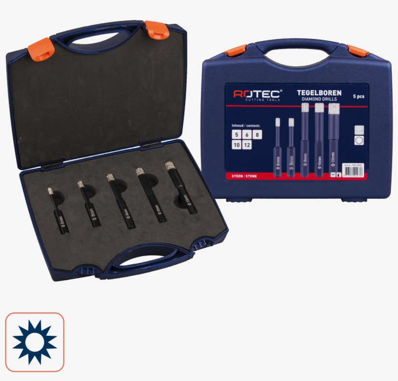 Tile Drill Bit Set, In Abs-cassette - Set Tool, transparent png