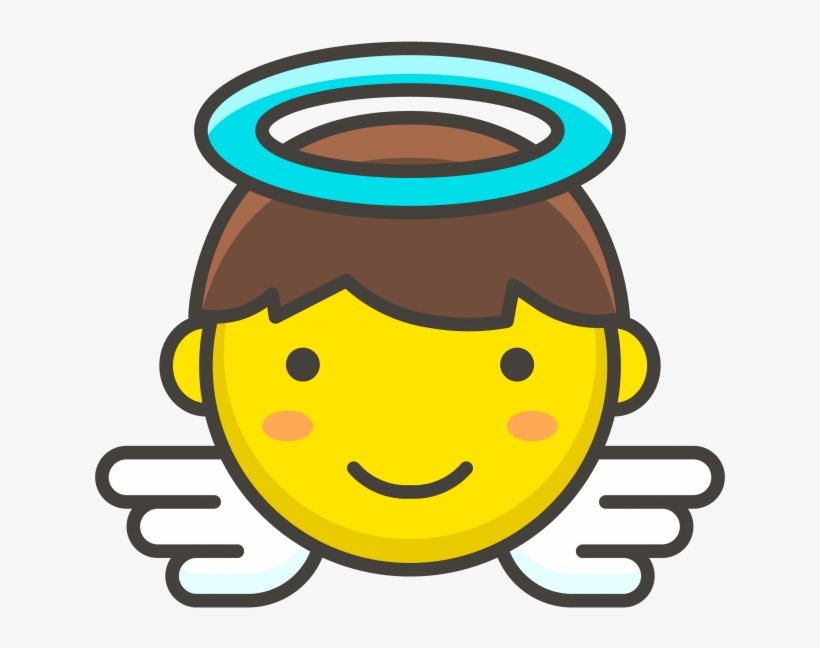 Baby Angel Emoji, transparent png