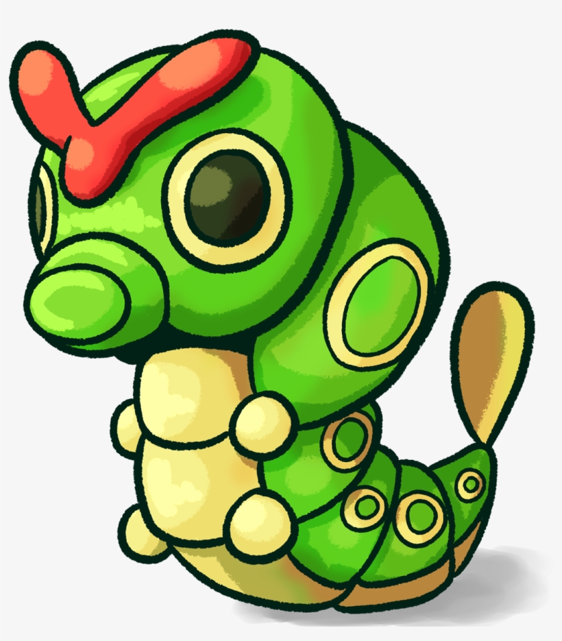 Metapod's Pokémon Green Sprite Is Deeply Cursed - Cartoon, transparent png